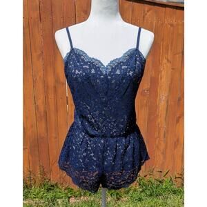 Victoria's Secret Body By Victoria Navy Lace Romper